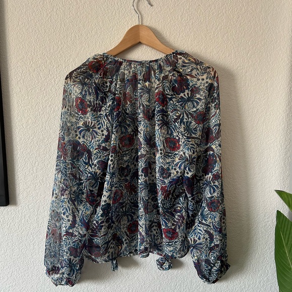 Anthropologie Let Me Be Floral Sheer top - Picture 3 of 5